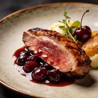 Pan-Seared Duck Breast with Port-Cherry Gastrique photo 1