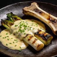 Smoked Leeks in Bone Marrow Beurre Blanc photo 1