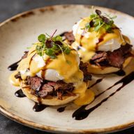 Smoked Brisket Benedict with Balsamic Hollandaise photo 1
