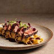 Cherry-Smoked Duck & Balsamic Emulsion Pappardelle photo 1