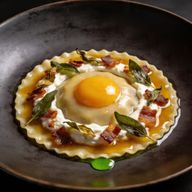 Smoked Guanciale & Molten Raviolo al’Uovo photo 1