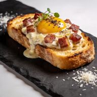 Smoked Guanciale Carbonara Toast photo 1