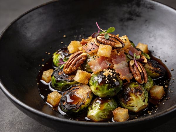 Smoked Pecan & Balsamic Agrodolce Sprouts