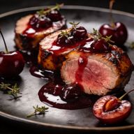 Cherry-Smoked Duck Breast with Agrodolce Gastrique photo 1