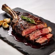 Oak-Smoked Ribeye with Barolo Reduction & Bone Marrow Butter photo 1