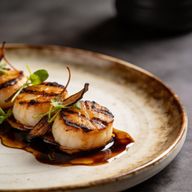 Wood-Fired Scallops with Smoked Balsamic Gastrique photo 1