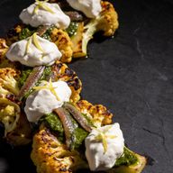 Charred Romanesco with Anchovy Salsa Verde & Whipped Stracciatella photo 1