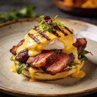 Smoked Duck Breast Benedict with Wood-Fired Hollandaise photo 1