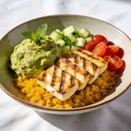Golden Halloumi & Minted Avocado Frequency Bowl photo 1