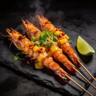 Solar-Flared Mango Habanero Shrimp Skewers photo 1
