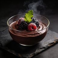 Ceremonial Cacao Mousse with Cold-Smoked Forest Berries photo 1