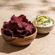 Alchemical Beet Chips with Whipped Mint Feta photo 1
